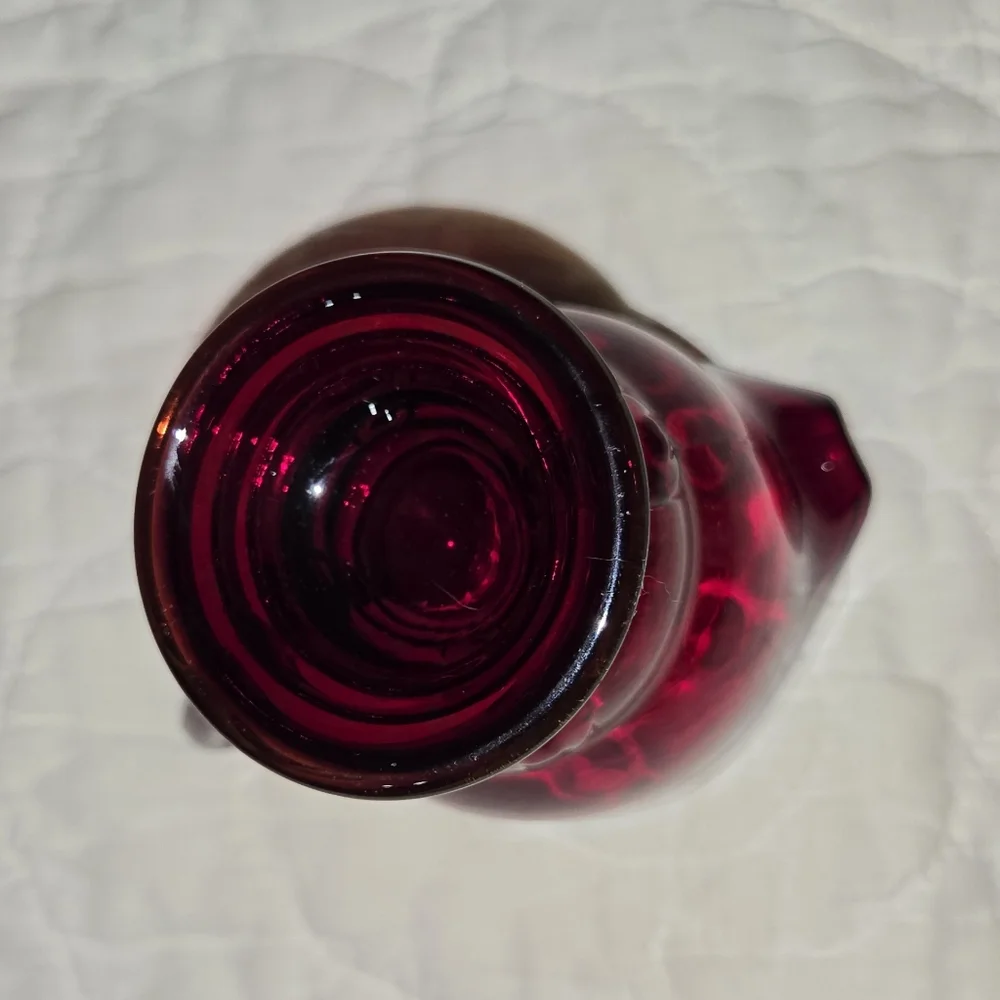 Vintage New Martinsville Ruby Red Mini Creamer - Picture 7 of 12
